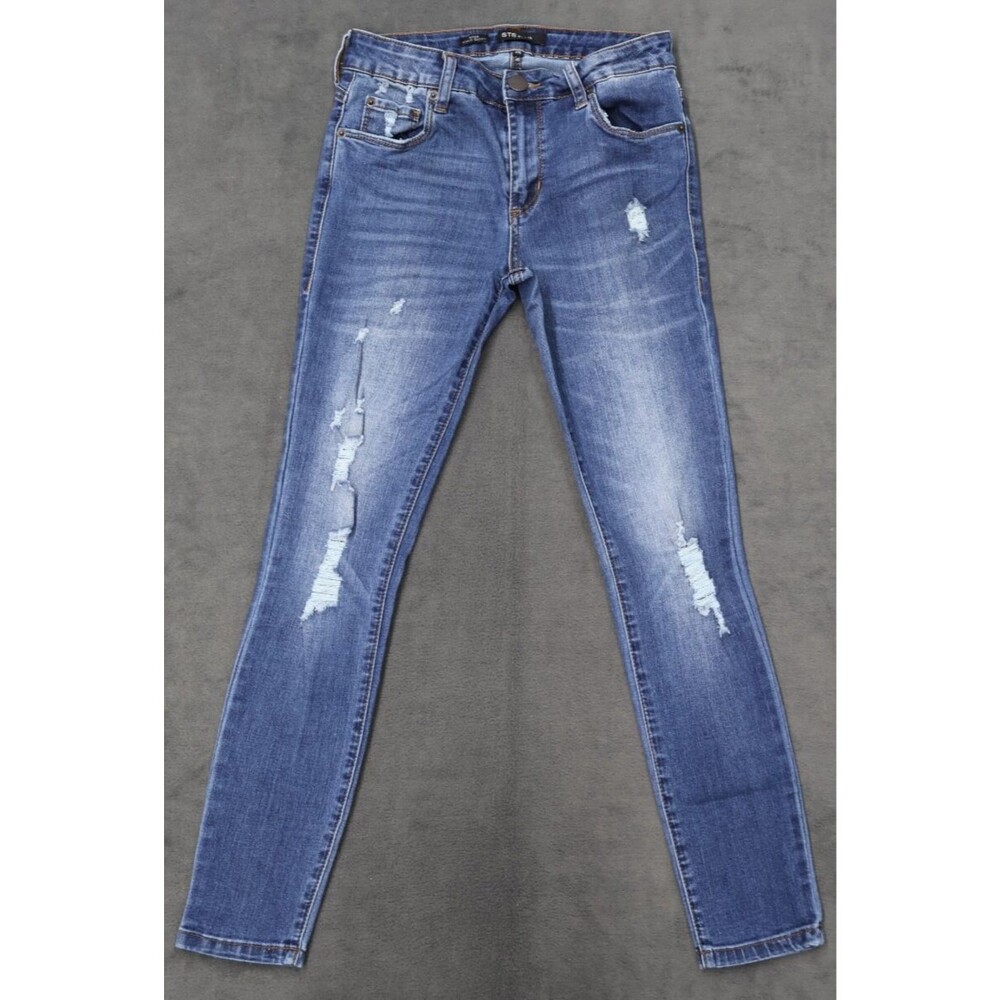 STS Blue Piper Skinny Womens Jeans Size 26 Stretch Medium Wash Distressed